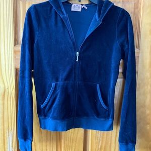 Blue zipper up hoodie